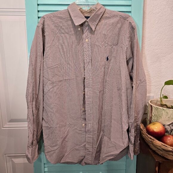Men's Checkered Button-Up Shirt - Picture 1 of 5